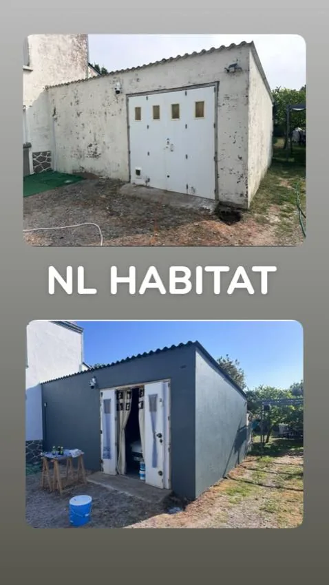 Avant après peinture dépendance garage