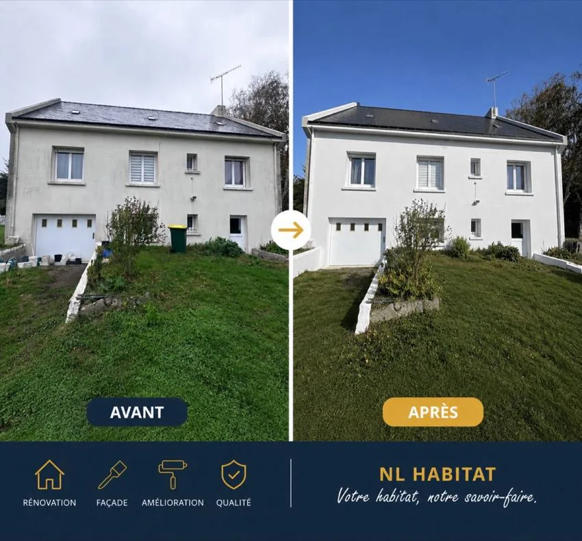 Avant après rénovation façade et toiture