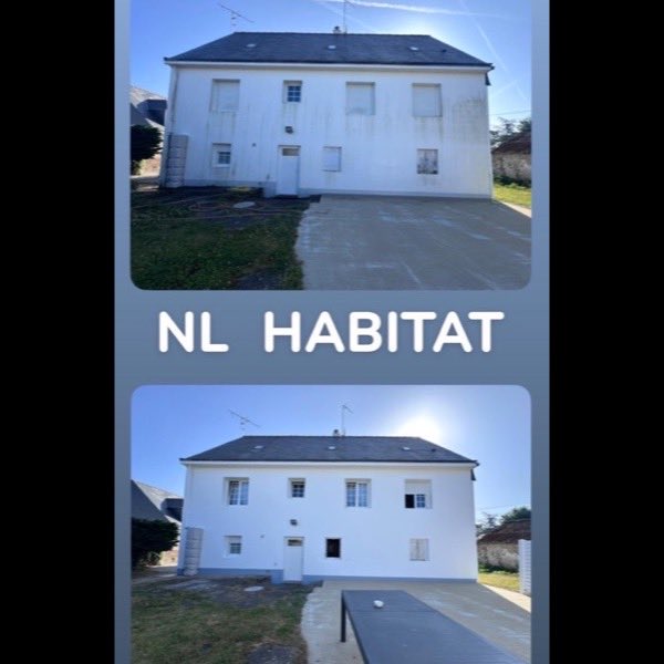 Avant / après — ravalement d'une grande maison à étage